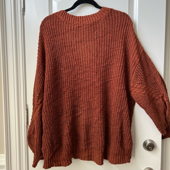 Perfect oversized knit sweater, trendy rust colour - Picture 3 of 4